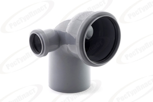 КОЛЕНО D=110 с отводом 50 левое+ правое угол 87,5 Flextron (15)