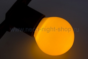 Лампа светодиодная d-45 3LED 1Вт шар E27 25лм 220В желт. Neon-Night 405-111