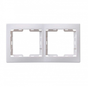 Рамка 2-м SLIM гориз.бел.9302 (20 в упак.)