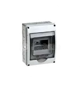 Бокс ОП Тусо 5м.IP65 сер./дым. двер. Рувинил 69005