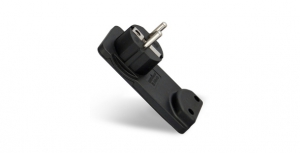 Вилка  с/з прям.чер.16А 250В (невидимка) UNIVERSAL