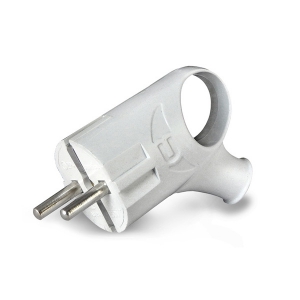 Вилка  с/з угл.с ушком бел.16А А112 У (35 в упак.) UNIVersal