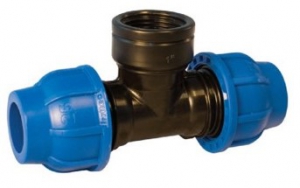 ПНД Тройник с внутр.резьбой D50х1-1/4х50 РТП