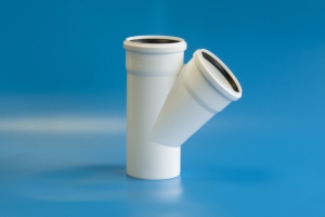 Тройник белый бесшумный полипропиленовый (ПП) 110х110/45 Политэк