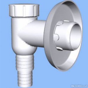 АB-2231 Минисифон ОРИО для стир.машины пластик/белый