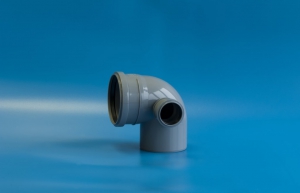 Отвод для внутренней канализации 110х90 с выходом 50 (правый) Политэк