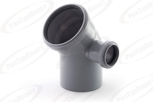Отвод для внутренней канализации 110х45* с выходом 50 (правый)