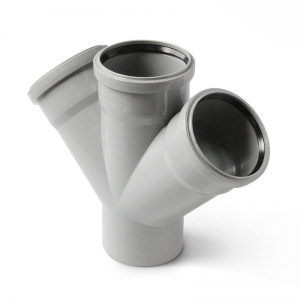 Крестовина одноплоскостная из полипропилена (ПП) для внутренней канализации 50х50х50/45 Политэк