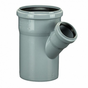 Тройник переходной полипропиленовый (ПП) для внутренней канализации 110х50/45 Политэк