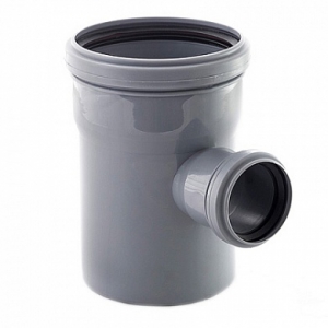 Тройник переходной полипропиленовый (ПП) для внутренней канализации 110х50/87 Политэк